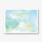 Watercolor Cool A6 Stationery