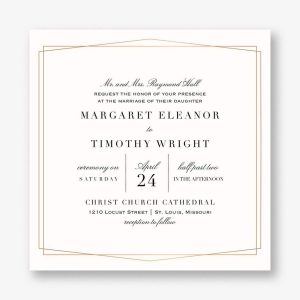 Fineline Foil Wedding Invitation