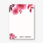 Watercolor Floral A6 Stationery