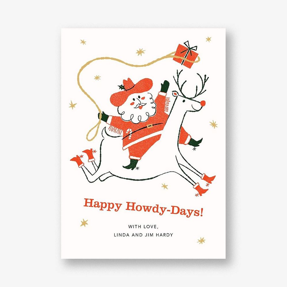 Cowboy Claus Holiday Card