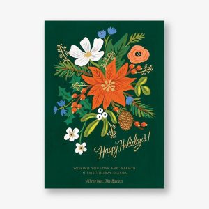 Evergreen Holiday Bouquet Holiday Card