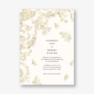 Floral Filigree Wedding Invitation