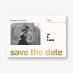 Mother of Pearl Save the Date Card