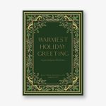 Dickens Hunter Green Holiday Card