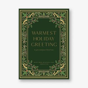 Dickens Hunter Green Holiday Card