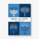 Menorahs Holiday Photo Card