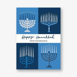 Menorahs Holiday Photo Card