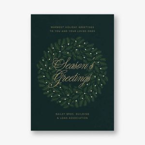 Let It Glow Teal Holiday Card