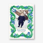 Blue Berries Holiday Photo Card