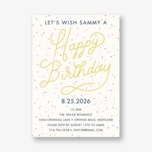 Confetti Party Invitation