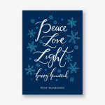 Peace Light Love Holiday Photo Card