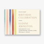 Painted Stripes Party Invitation