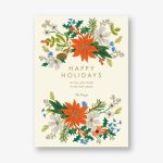 Cream Holiday Bouquet Holiday Card
