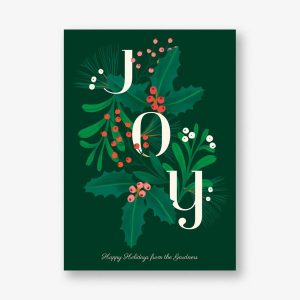 Joy Botanical Holiday Photo Card