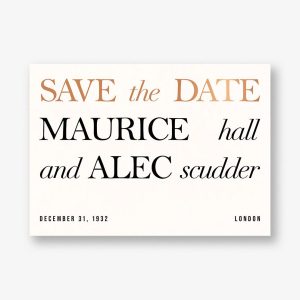 In Writing Foil Save the Date Card