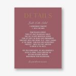 Simply Us Mauve Information Card