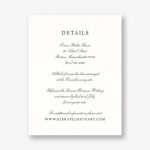 Botanical Wreath Monogram Information Card