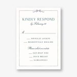 Bow Border Blue Response Card