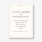 Bow Border Foil Wedding Invitation
