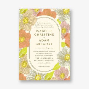 Anemone Poppy Wedding Invitation