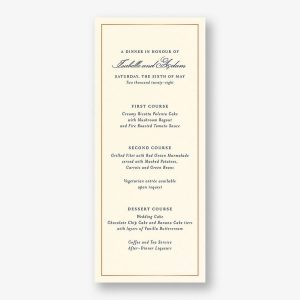 Simply Traditional Menu