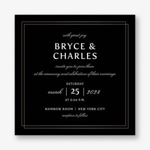Duo Border Wedding Invitation