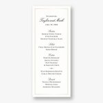 Timeless Elegance Menu