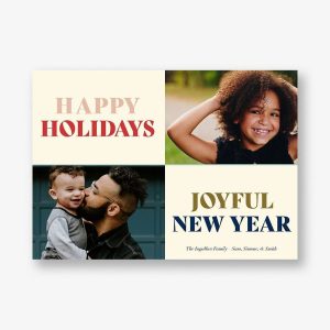 Colorful Holiday Wishes Photo Card