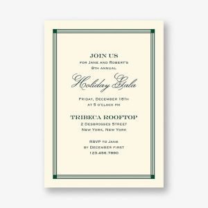 Vintage Craftsman Border Holiday Party Invitation