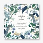 Peacock Frame Wedding Invitation