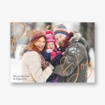 Peace and Joy Foil Holiday Photo Card