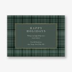 Tartan Foil Border Holiday Card