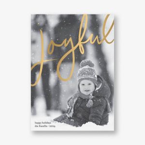 Joyful Foil Holiday Photo Card