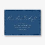 Candlelight Border Foil Script Hanukkah Card