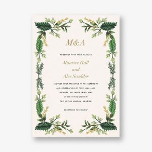 Evergreen Bough Wedding Invitation