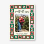 Crochet Squares Holiday Photo Card