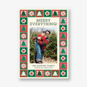 Crochet Squares Holiday Photo Card