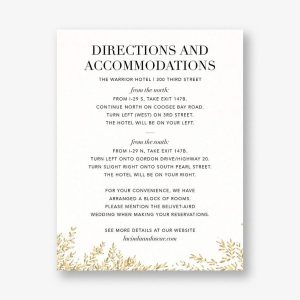 Leaves of Gold Information Card