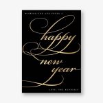 Classic Flourish Foil Script New Year Card