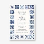 Indigo Riviera Wedding Invitation