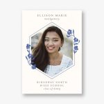 Fleur Geometric Frame Photo Graduation Announcement