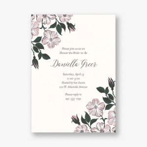 Dogwood Bunch Bridal Shower Invitation