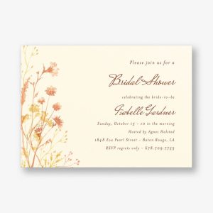 Autumn Dried Floral Bridal Shower Invitation