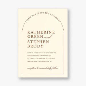 Minimal Arch Wedding Invitation