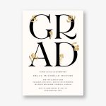 Les Fleurs Foil Graduation Announcement