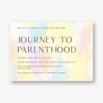Pastel Paint Parenthood Celebration Invitation