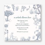 Llama Toile Nesting Party Invitation