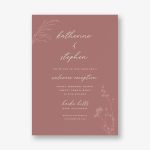 Dried Floral Welcome Reception Invitation