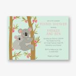 Koala Family Foster Shower Invitation