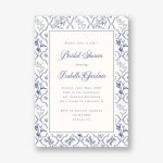 Woodland Toile Bridal Shower Invitation